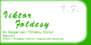 viktor foldesy business card